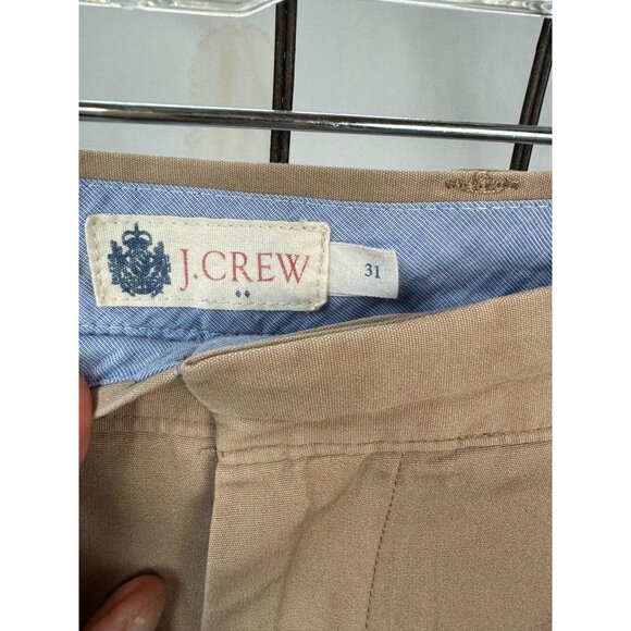 Mens J.Crew Beige Cotton Chino Shorts Size 31 Minor Discoloration on Front - Picture 3 of 14